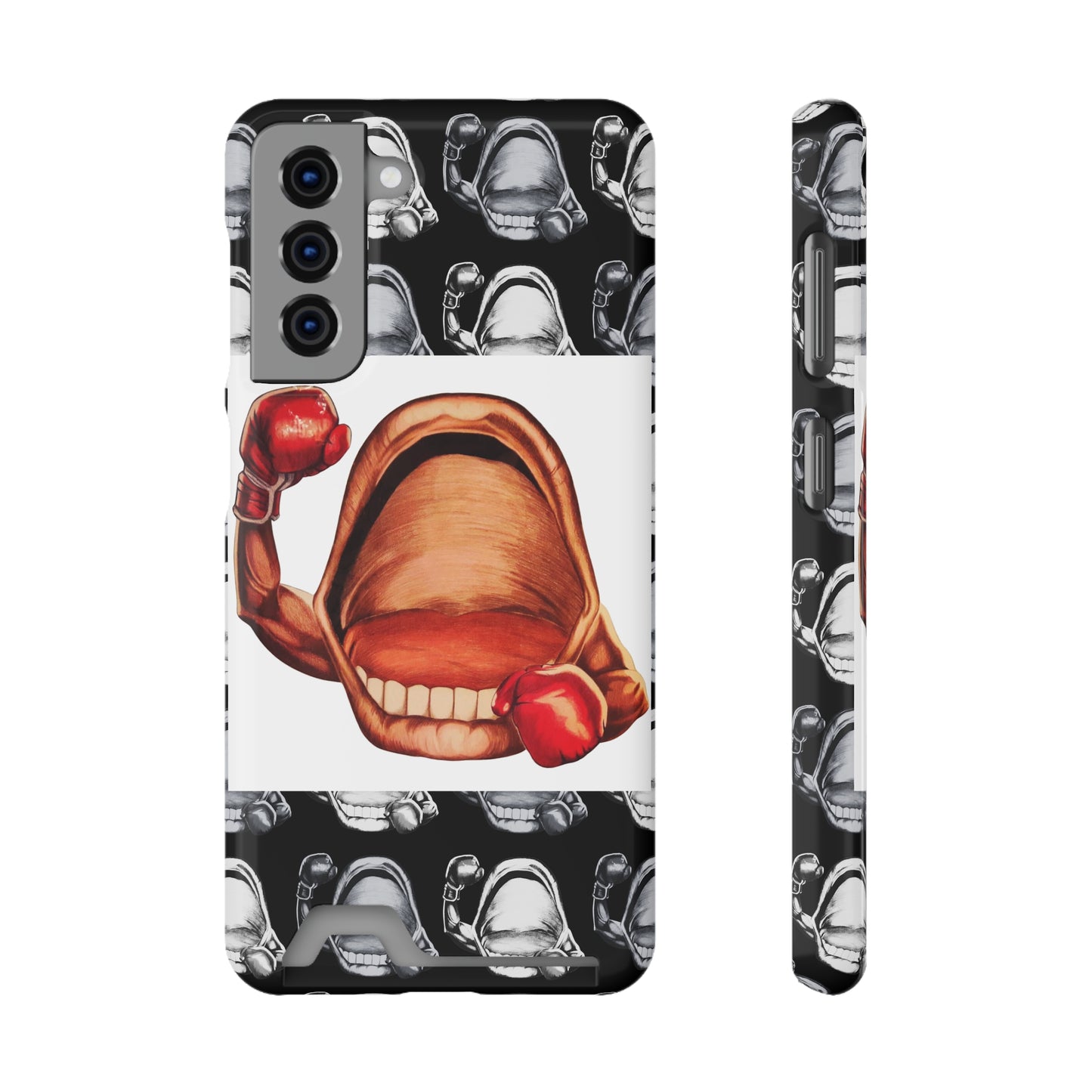 Power Punch© Limited Edition Slim Lightweight DuraFlex© Safe Impact Resistant Phone Case With Card Holder Compatible with iPhone 13, and Samsung Galaxy S21, S22 models