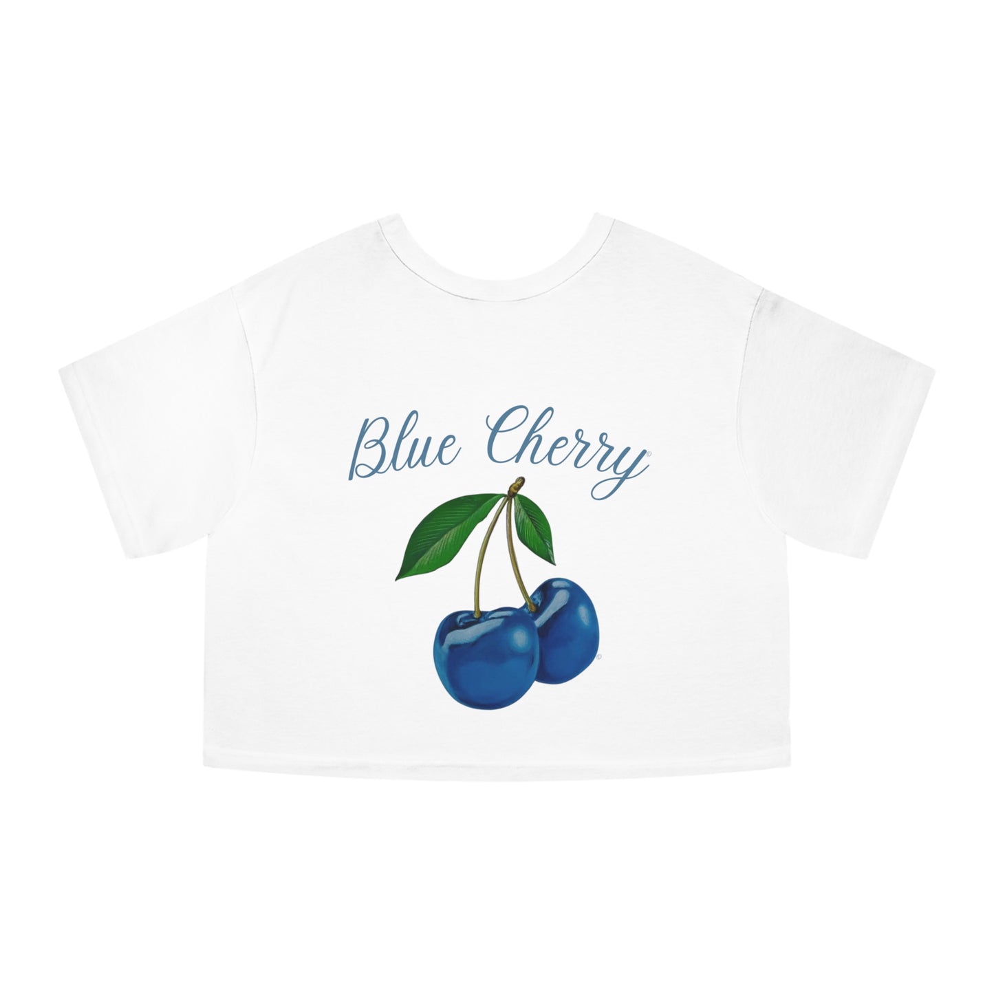 Blue Cherry© Deluxe Premium 100% Cotton Champion Women's Heritage Super Soft Town And Country Cropped T-Shirt