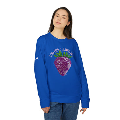 Concord Strawberry© Luxturnal© Adidas® Unisex Super Soft Deluxe Cozy Fleece Crewneck Sweatshirt