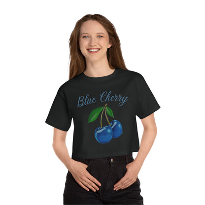 Blue Cherry© Deluxe Premium 100% Cotton Champion Women's Heritage Super Soft Town And Country Cropped T-Shirt