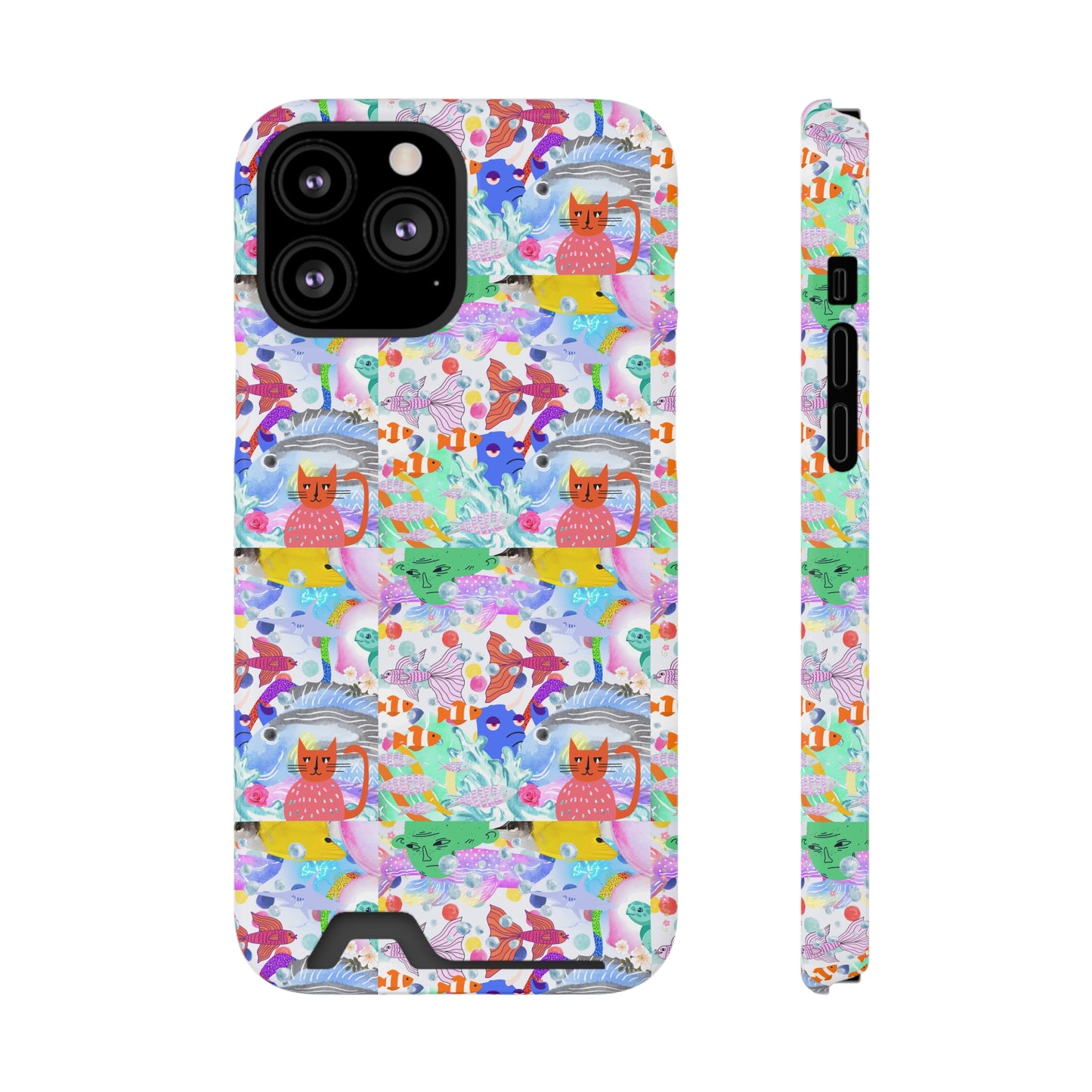 Ocean Dream© Limited Edition Slim Lightweight DuraFlex© Safe Impact Resistant Phone Case With Card Holder Compatible with iPhone 13, and Samsung Galaxy S21, S22 models