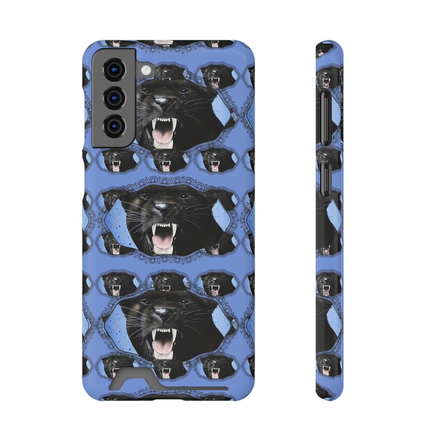 Panther Roar© Limited Edition Slim Lightweight DuraFlex© Safe Impact Resistant Phone Case With Card Holder Compatible with iPhone 13, and Samsung Galaxy S21, S22 models