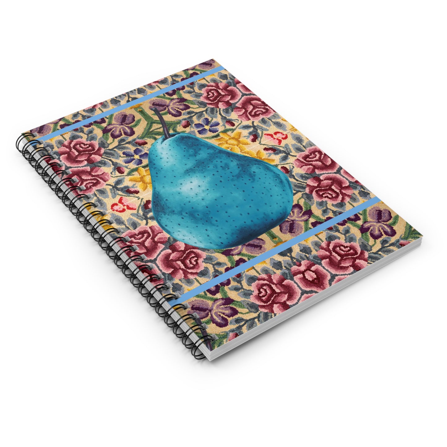 Pear Blue© Limited Edition International Garden Always Perfect Simply Sweet Spiral Notebook - Rule Lined