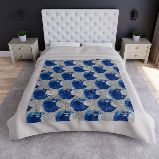 Apple Blue© Pop New Zealand Super Chic Soft Premium Crushed Velvet Blanket