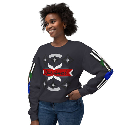 Luxturnal Posh© Deluxe American Made Comfort Relaxed Premium Cotton Lightweight Crewneck Sweatshirt Unisex In Paparazzi