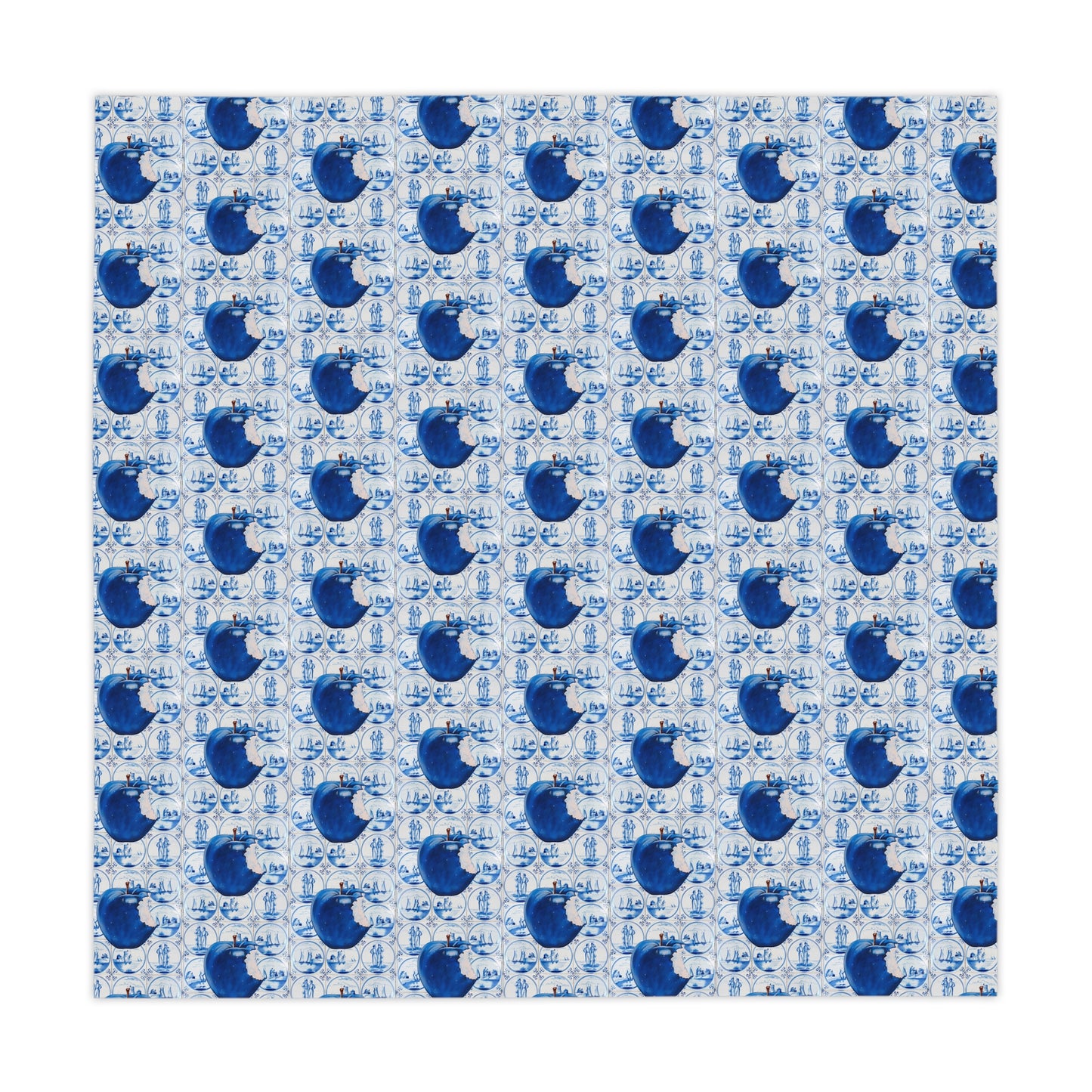 Apple Blue© Limited Edition Pop Deluxe Design Posh Soft And Light Tablecloth Dutch Apple Celebration Blue/White