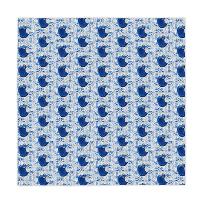 Apple Blue© Limited Edition Pop Deluxe Design Posh Soft And Light Tablecloth Dutch Apple Celebration Blue/White