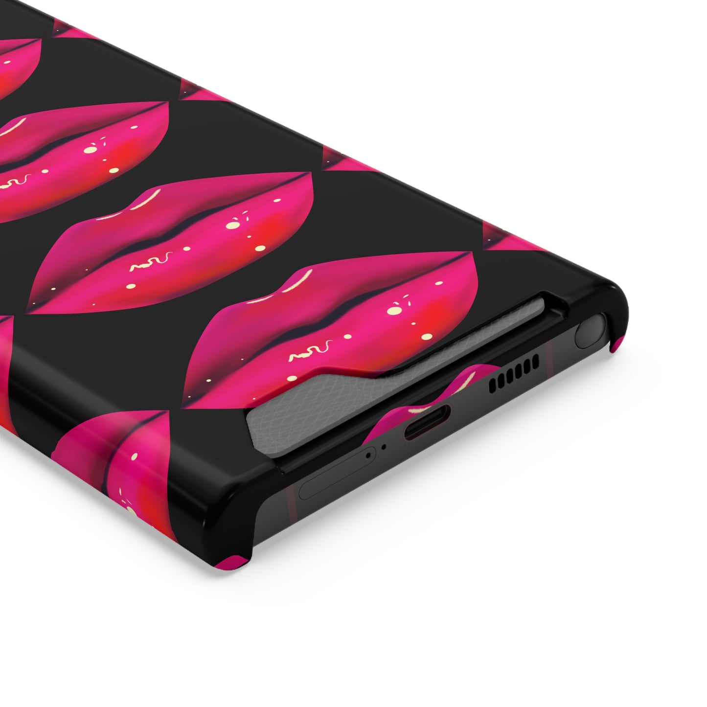 Lip Drip© Limited Edition Slim Lightweight DuraFlex© Safe Impact Resistant Phone Case With Card Holder Compatible with iPhone 13, and Samsung Galaxy S21, S22 models