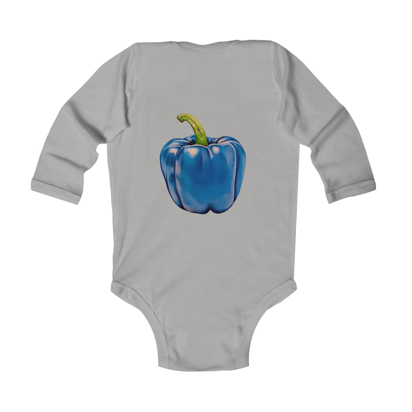 Pepper Blue© Super Soft Infant Long Sleeve Bodysuit 100% Deluxe Premium Cotton From American Boutique