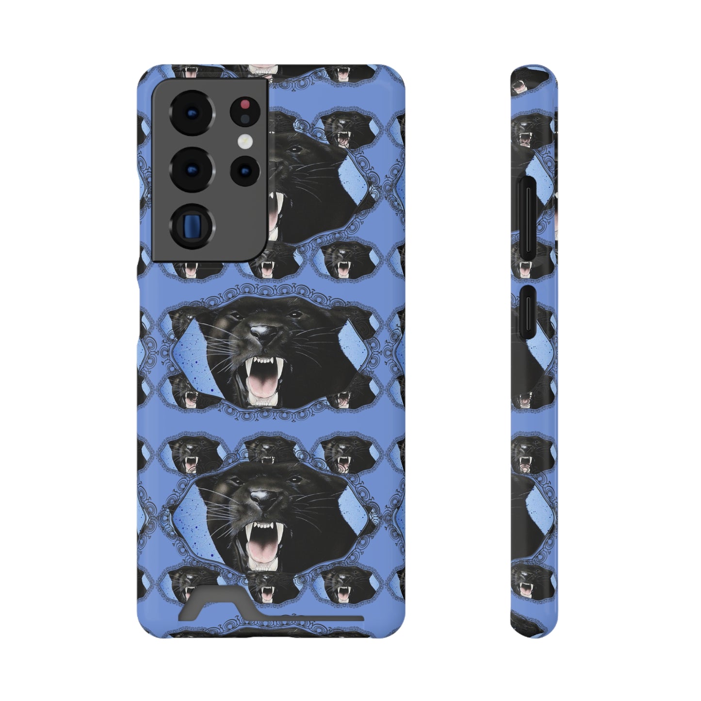 Panther Roar© Limited Edition Slim Lightweight DuraFlex© Safe Impact Resistant Phone Case With Card Holder Compatible with iPhone 13, and Samsung Galaxy S21, S22 models