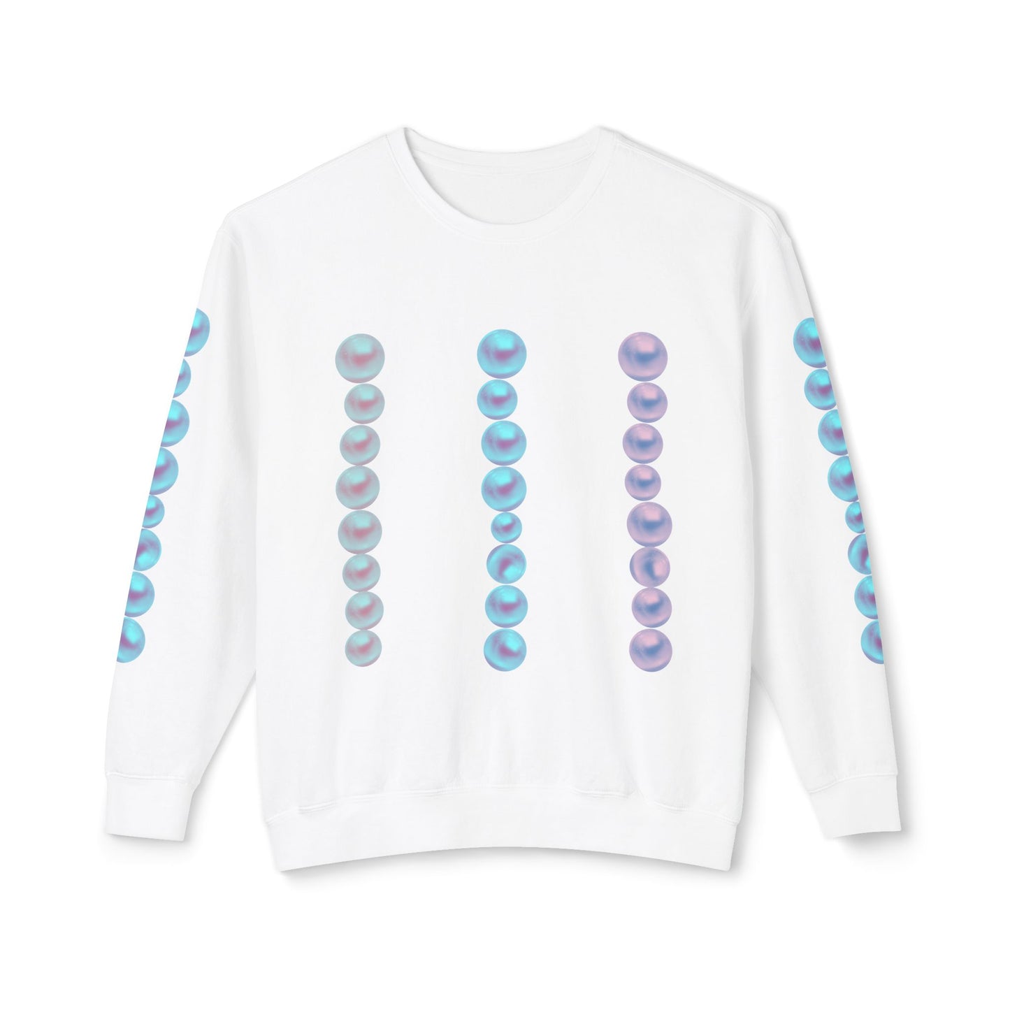 Posh Pearls© Deluxe American Made Comfort Relaxed Premium Cotton Lightweight Crewneck Sweatshirt Unisex