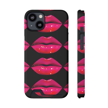 Lip Drip© Limited Edition Slim Lightweight DuraFlex© Safe Impact Resistant Phone Case With Card Holder Compatible with iPhone 13, and Samsung Galaxy S21, S22 models