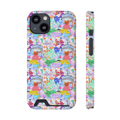 Ocean Dream© Limited Edition Slim Lightweight DuraFlex© Safe Impact Resistant Phone Case With Card Holder Compatible with iPhone 13, and Samsung Galaxy S21, S22 models