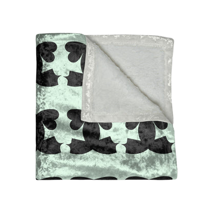 Iconic Swiss© The Iconic Collection© Luxturnal© Zealand Super Chic Soft Premium Crushed Velvet Blanket In Mint Valor