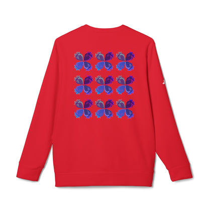 Concord Strawberry© Luxturnal© Adidas® Limited Edition Unisex Super Soft Deluxe Cozy Fleece Crewneck Sweatshirt In Spring Yatch Club