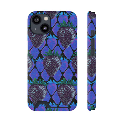 Concord Strawberry© Limited Edition Slim Lightweight DuraFlex© Safe Impact Resistant Phone Case With Card Holder Compatible with iPhone 13, and Samsung Galaxy S21, S22 models In Miami Vice