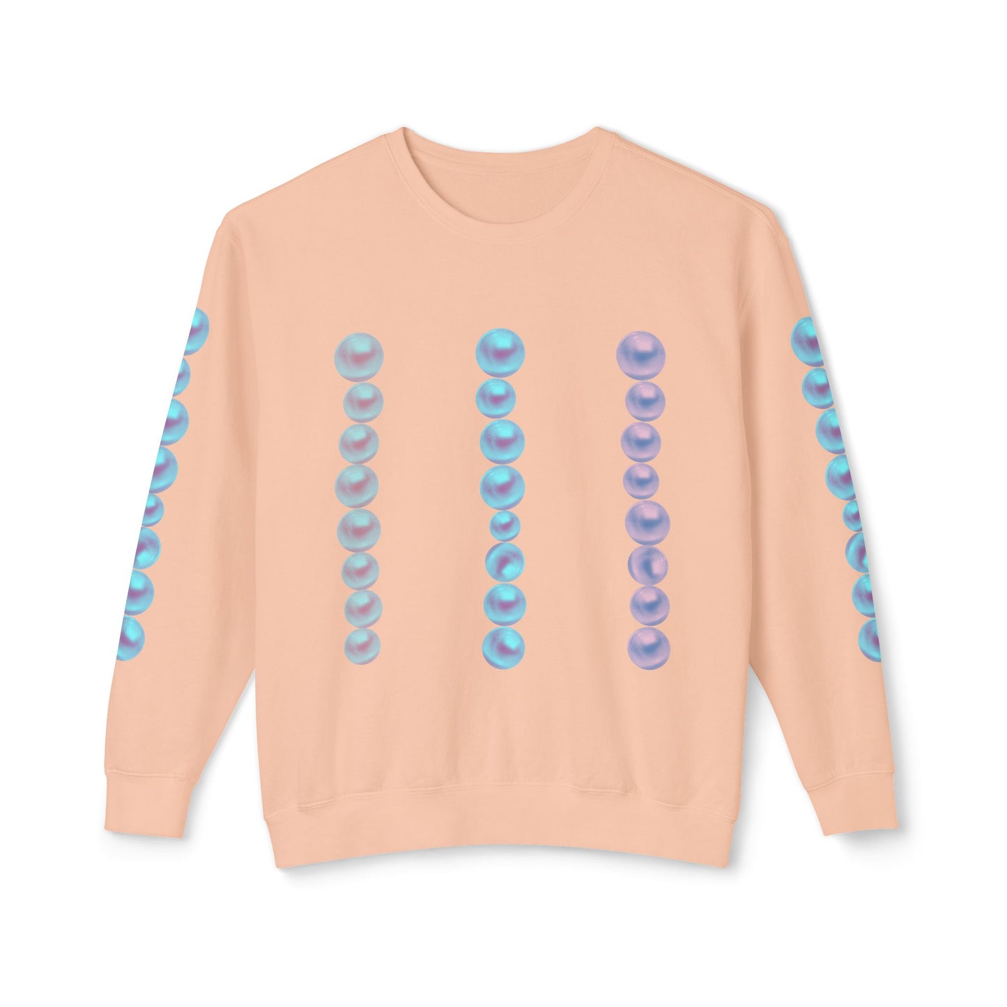 Posh Pearls© Deluxe American Made Comfort Relaxed Premium Cotton Lightweight Crewneck Sweatshirt Unisex