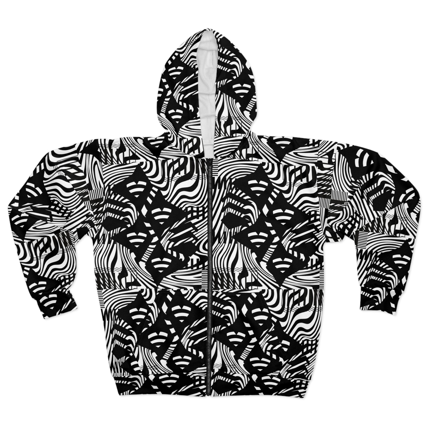 Luxturnal© Limited Edition Simple Soft And Comfort Deluxe Premium Unisex Zip Hoodie In New Zebra Up To 2XL