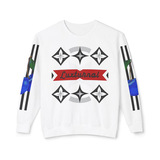 Luxturnal Posh© Deluxe American Made Comfort Relaxed Premium Cotton Lightweight Crewneck Sweatshirt Unisex In Paparazzi