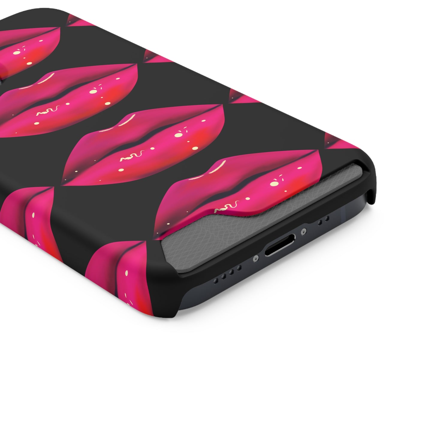 Lip Drip© Limited Edition Slim Lightweight DuraFlex© Safe Impact Resistant Phone Case With Card Holder Compatible with iPhone 13, and Samsung Galaxy S21, S22 models