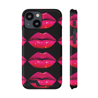 Lip Drip© Limited Edition Slim Lightweight DuraFlex© Safe Impact Resistant Phone Case With Card Holder Compatible with iPhone 13, and Samsung Galaxy S21, S22 models