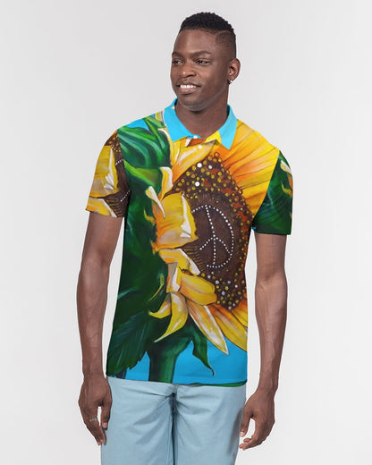 Sunflower Of Peace© Men's Slim Fit Short Sleeve Polo