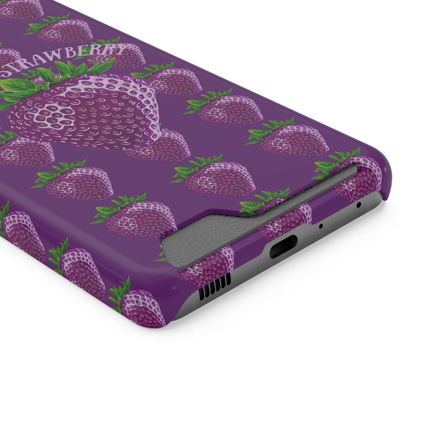 Concord Strawberry© Limited Edition Slim Lightweight DuraFlex© Safe Impact Resistant Phone Case With Card Holder Compatible with iPhone 13, and Samsung Galaxy S21, S22 models