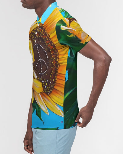 Sunflower Of Peace© Men's Slim Fit Short Sleeve Polo