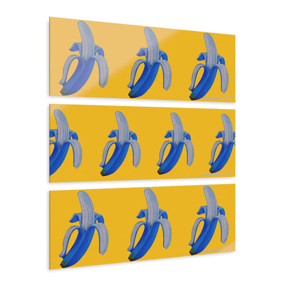 Banana Blue© By Artist Gib Robbie Iconic Acrylic Prints (Triptych) SUPPORTS LOCAL ARTIST DIRECTLY