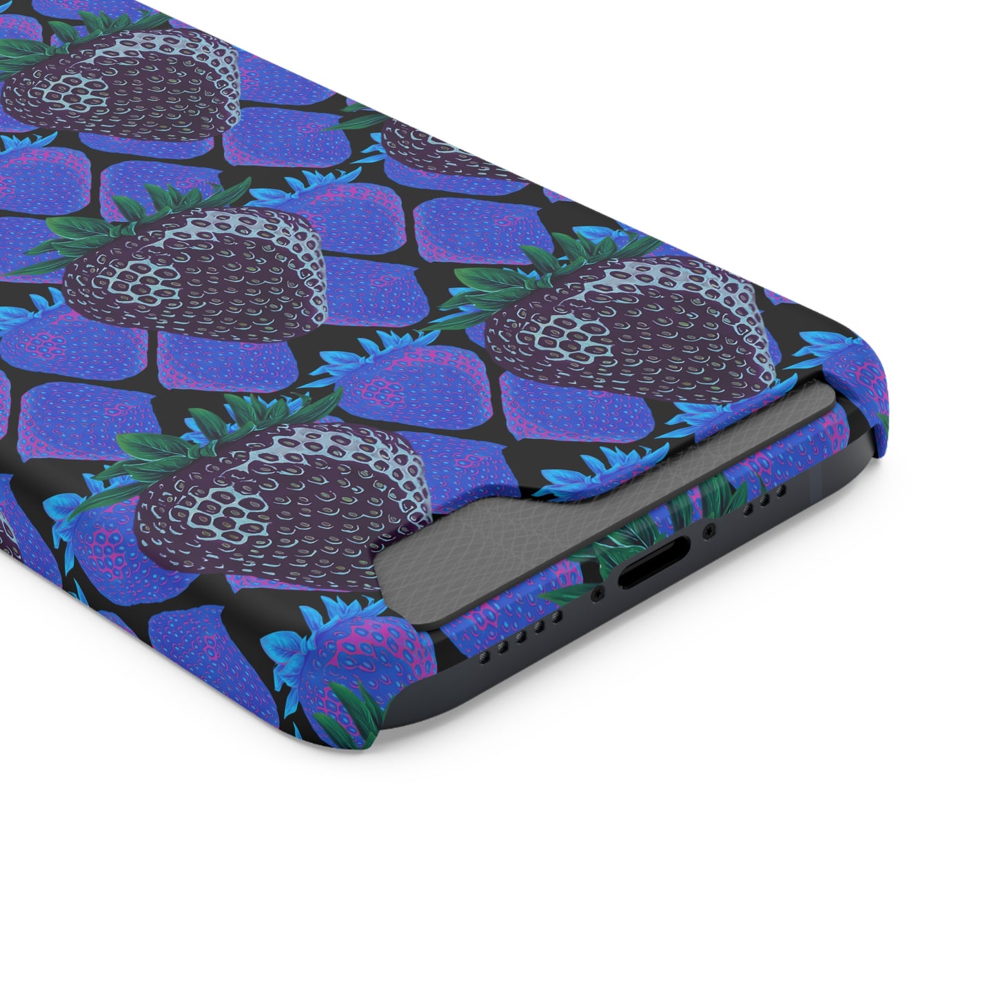 Concord Strawberry© Limited Edition Slim Lightweight DuraFlex© Safe Impact Resistant Phone Case With Card Holder Compatible with iPhone 13, and Samsung Galaxy S21, S22 models In Miami Vice