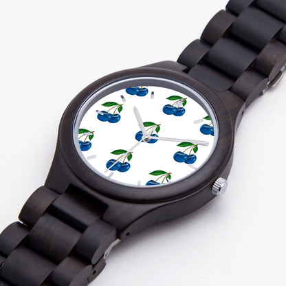 Blue Cherry© Italian Olive Lumber Quartz Watch