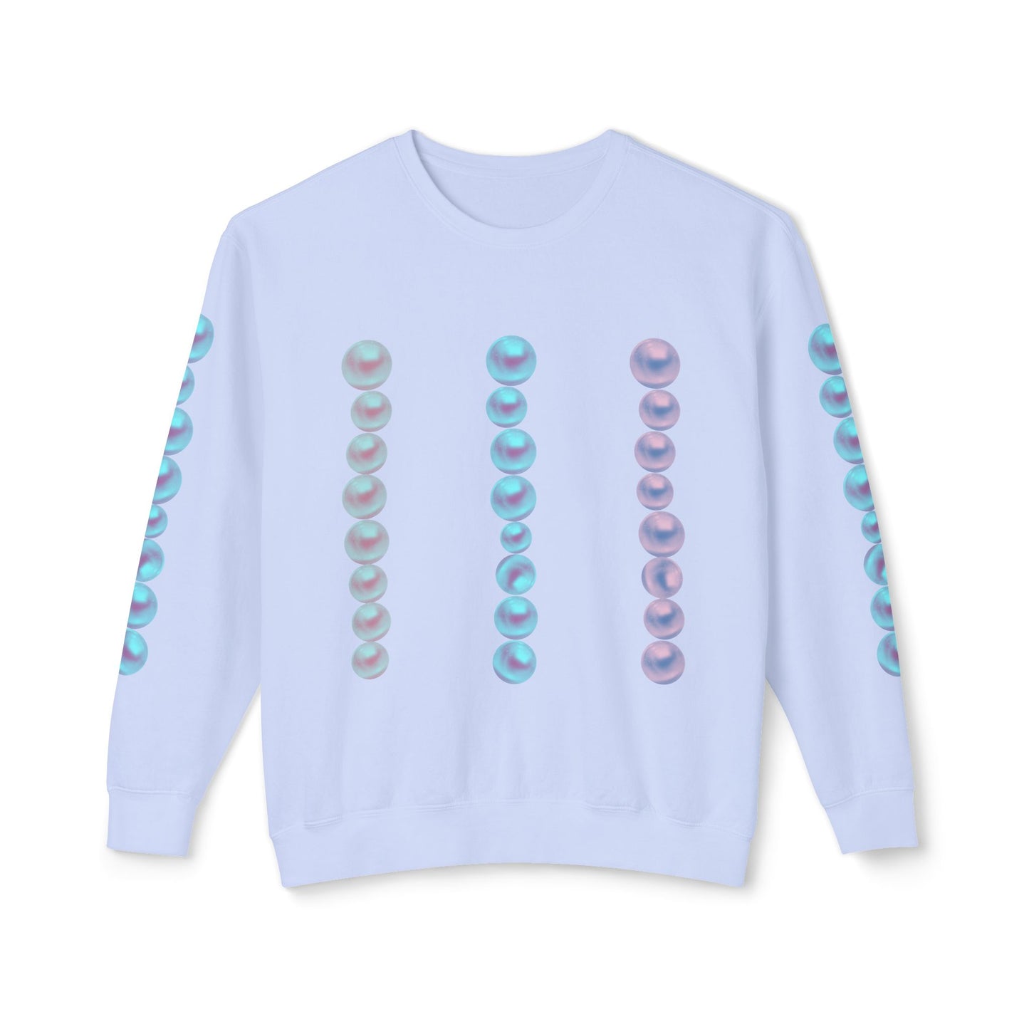 Posh Pearls© Deluxe American Made Comfort Relaxed Premium Cotton Lightweight Crewneck Sweatshirt Unisex