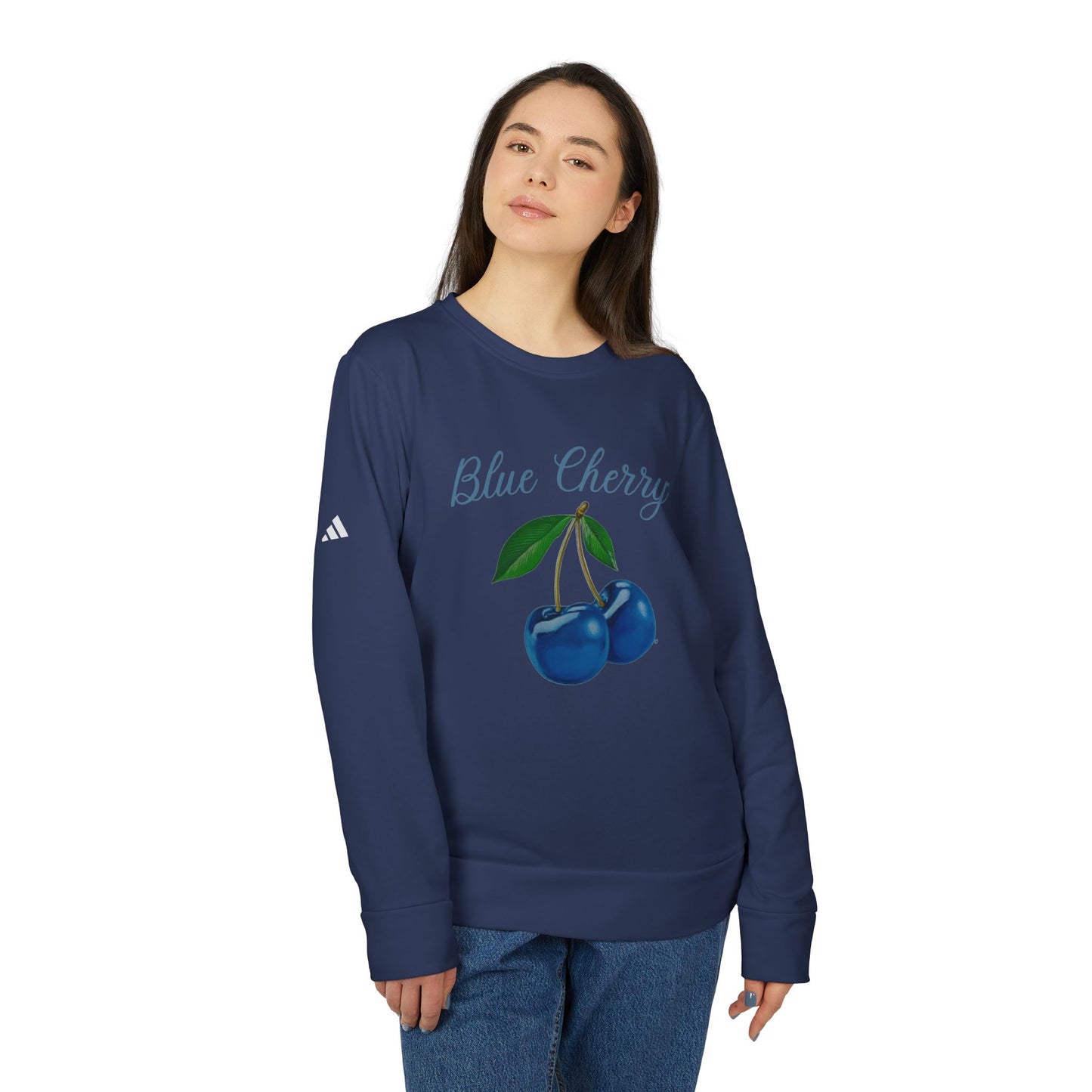 Blue Cherry© Luxturnal© Adidas® Unisex Super Soft Deluxe Cozy Fleece Crewneck Sweatshirt