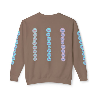 Posh Pearls© Deluxe American Made Comfort Relaxed Premium Cotton Lightweight Crewneck Sweatshirt Unisex