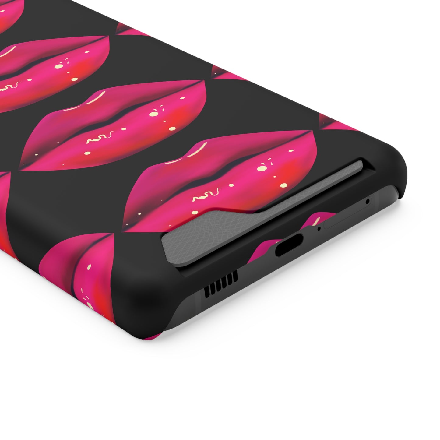 Lip Drip© Limited Edition Slim Lightweight DuraFlex© Safe Impact Resistant Phone Case With Card Holder Compatible with iPhone 13, and Samsung Galaxy S21, S22 models