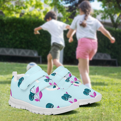 Blue Cherry© Limited Edition Pop Easy Comfort Plus Durable All DayKids Lightweight Velcro Sneaker