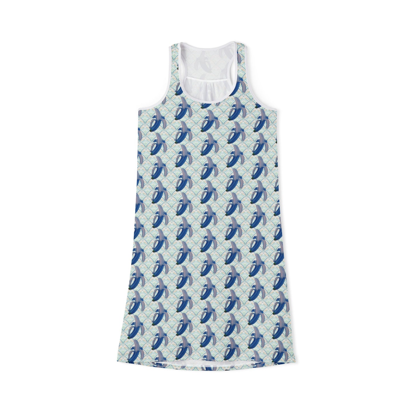 Banana Blue© Women's Deluxe All Day Super Soft Comfort Active Flex Easy Care Racerback Dress In Walk In The Park