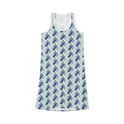 Banana Blue© Women's Deluxe All Day Super Soft Comfort Active Flex Easy Care Racerback Dress In Walk In The Park