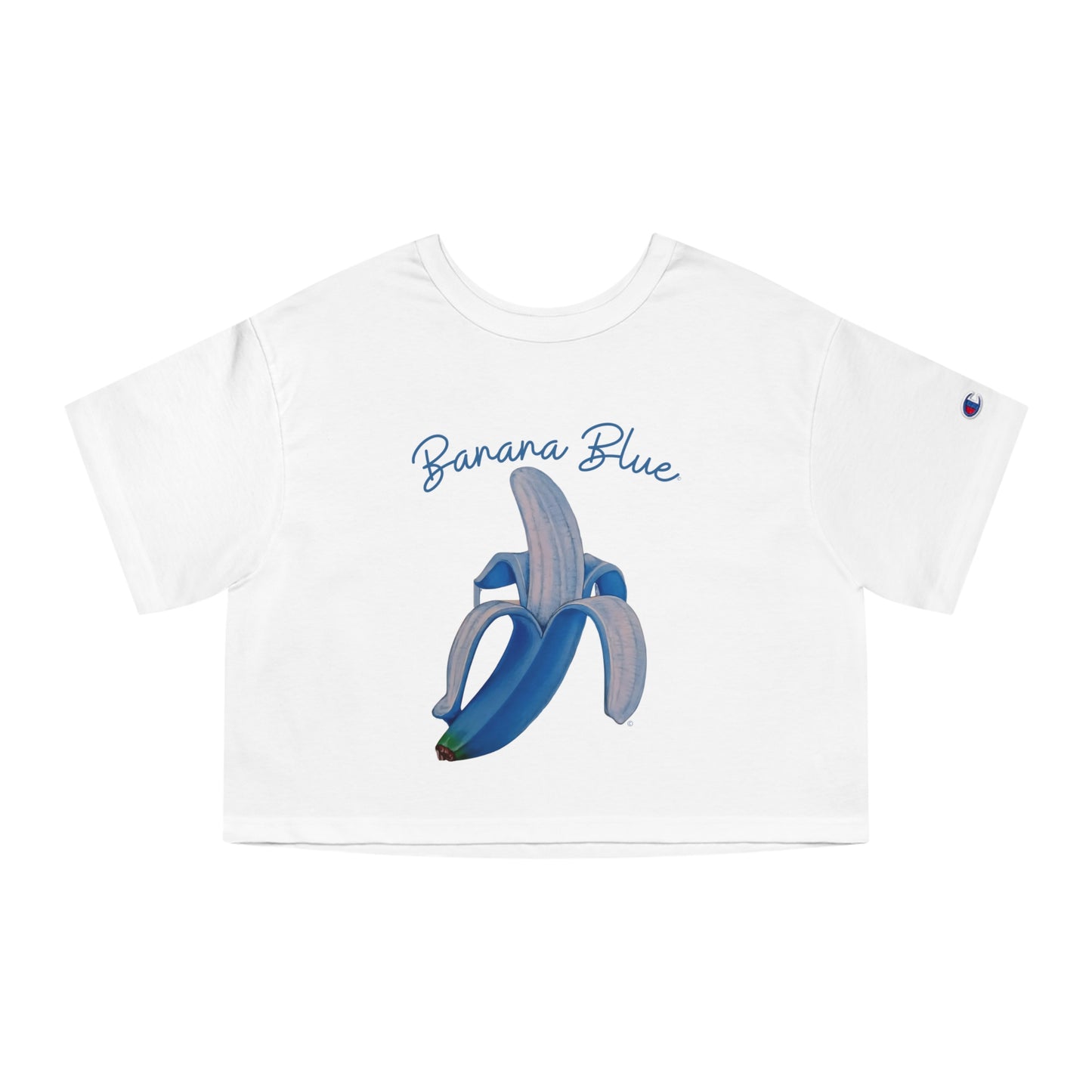 Banana Blue© Deluxe Premium 100% Cotton Champion Women's Heritage Super Soft Town And Country Cropped T-Shirt