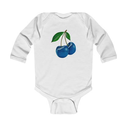 Blue Cherry© Super Soft Infant Long Sleeve Bodysuit 100% Deluxe Premium Cotton From American Boutique