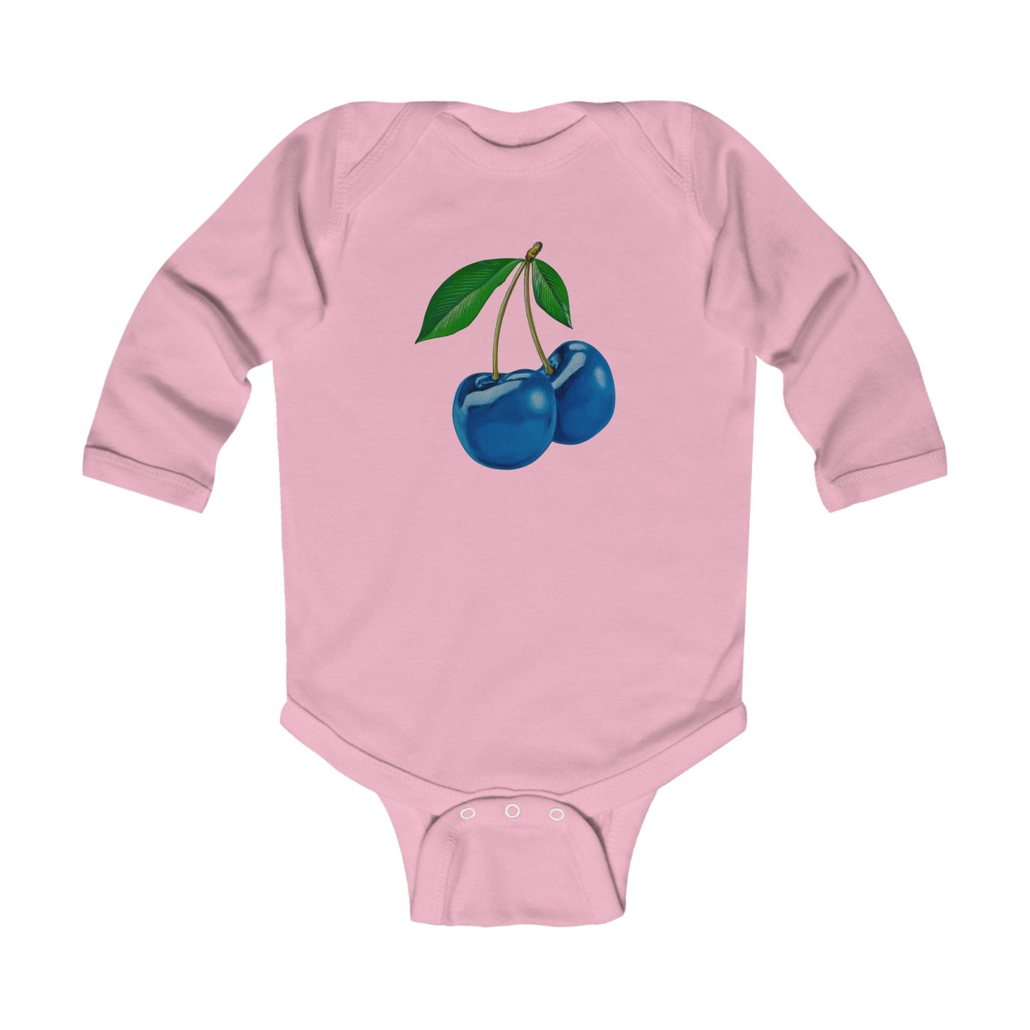 Blue Cherry© Super Soft Infant Long Sleeve Bodysuit 100% Deluxe Premium Cotton From American Boutique