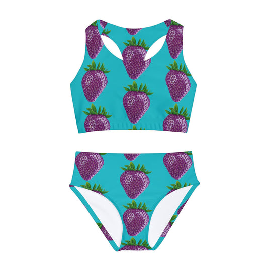 Concord Strawberry© It Girl Youth Star Active Flex Sports Comfort All Day Two Piece Swimsuit By American Boutique