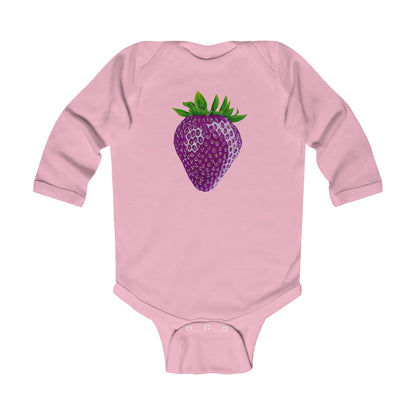 Concord Strawberry© Super Soft Infant Long Sleeve Bodysuit 100% Deluxe Premium Cotton From American Boutique