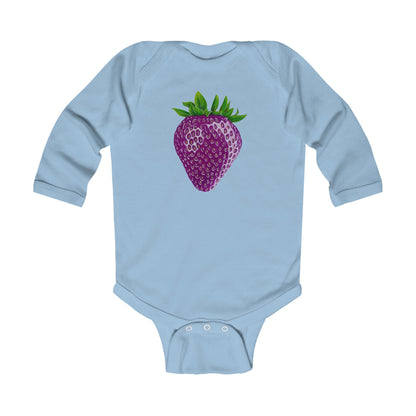 Concord Strawberry© Super Soft Infant Long Sleeve Bodysuit 100% Deluxe Premium Cotton From American Boutique