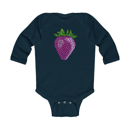 Concord Strawberry© Super Soft Infant Long Sleeve Bodysuit 100% Deluxe Premium Cotton From American Boutique