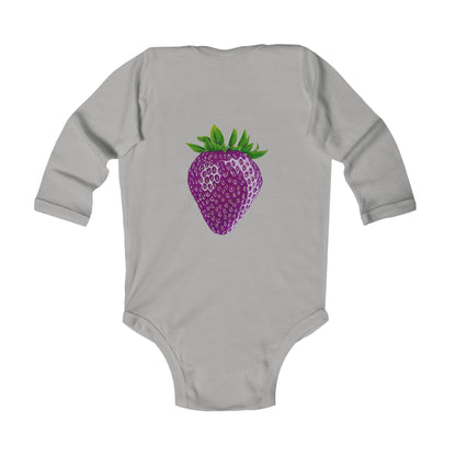 Concord Strawberry© Super Soft Infant Long Sleeve Bodysuit 100% Deluxe Premium Cotton From American Boutique