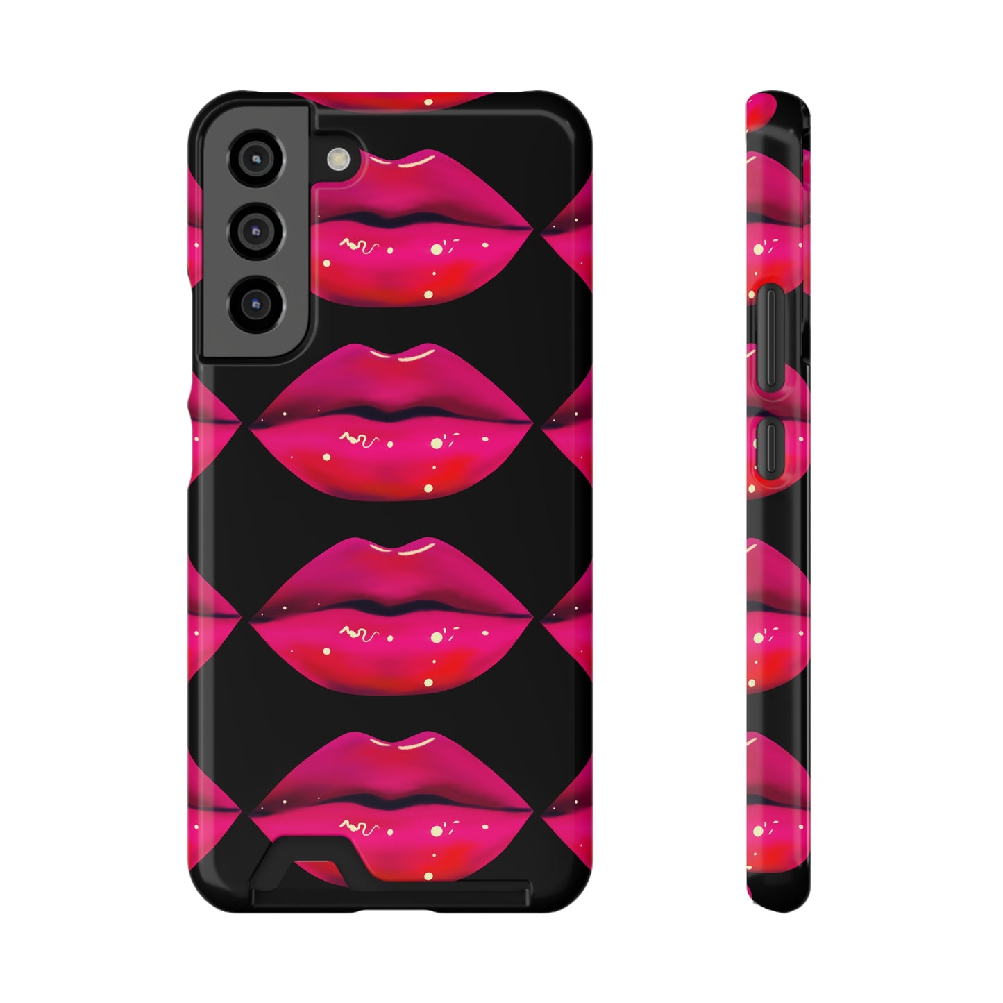 Lip Drip© Limited Edition Slim Lightweight DuraFlex© Safe Impact Resistant Phone Case With Card Holder Compatible with iPhone 13, and Samsung Galaxy S21, S22 models