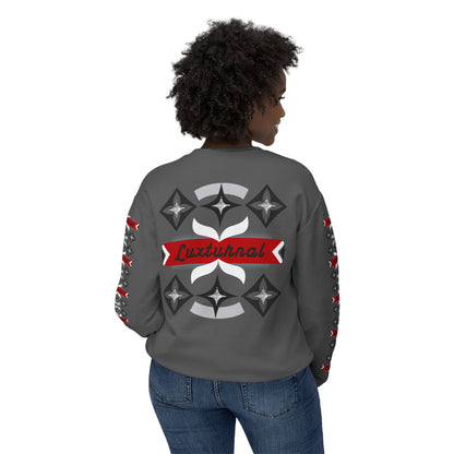 Luxturnal Posh© Deluxe American Made Comfort Relaxed Premium Cotton Lightweight Crewneck Sweatshirt Unisex In Ultra Chic