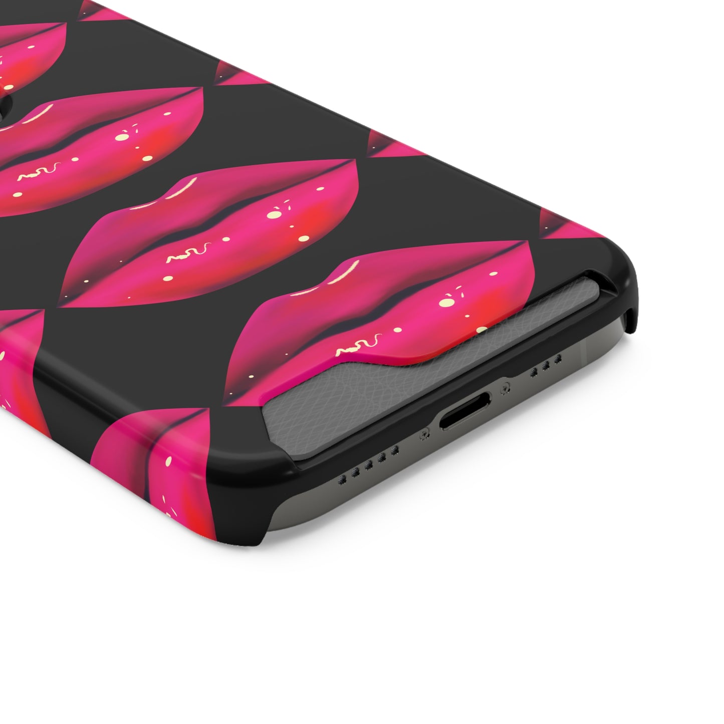 Lip Drip© Limited Edition Slim Lightweight DuraFlex© Safe Impact Resistant Phone Case With Card Holder Compatible with iPhone 13, and Samsung Galaxy S21, S22 models