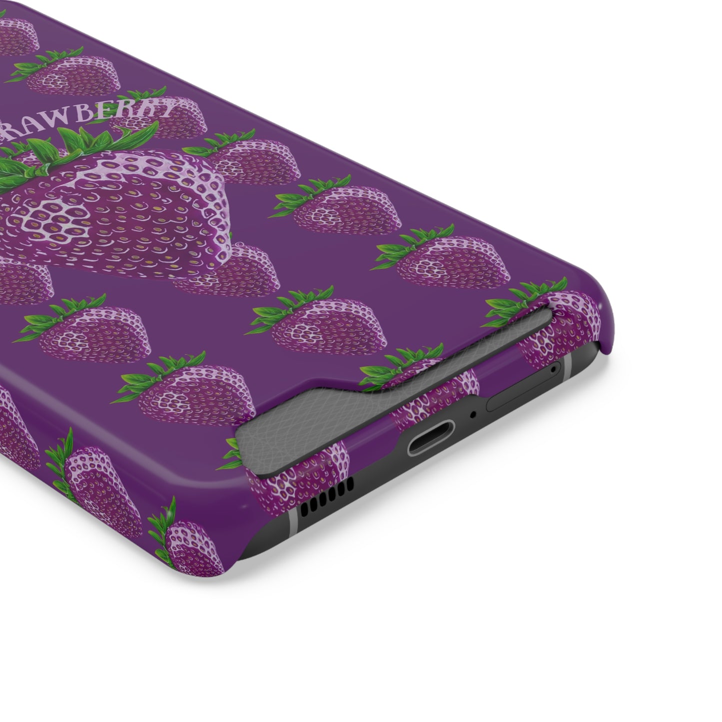 Concord Strawberry© Limited Edition Slim Lightweight DuraFlex© Safe Impact Resistant Phone Case With Card Holder Compatible with iPhone 13, and Samsung Galaxy S21, S22 models